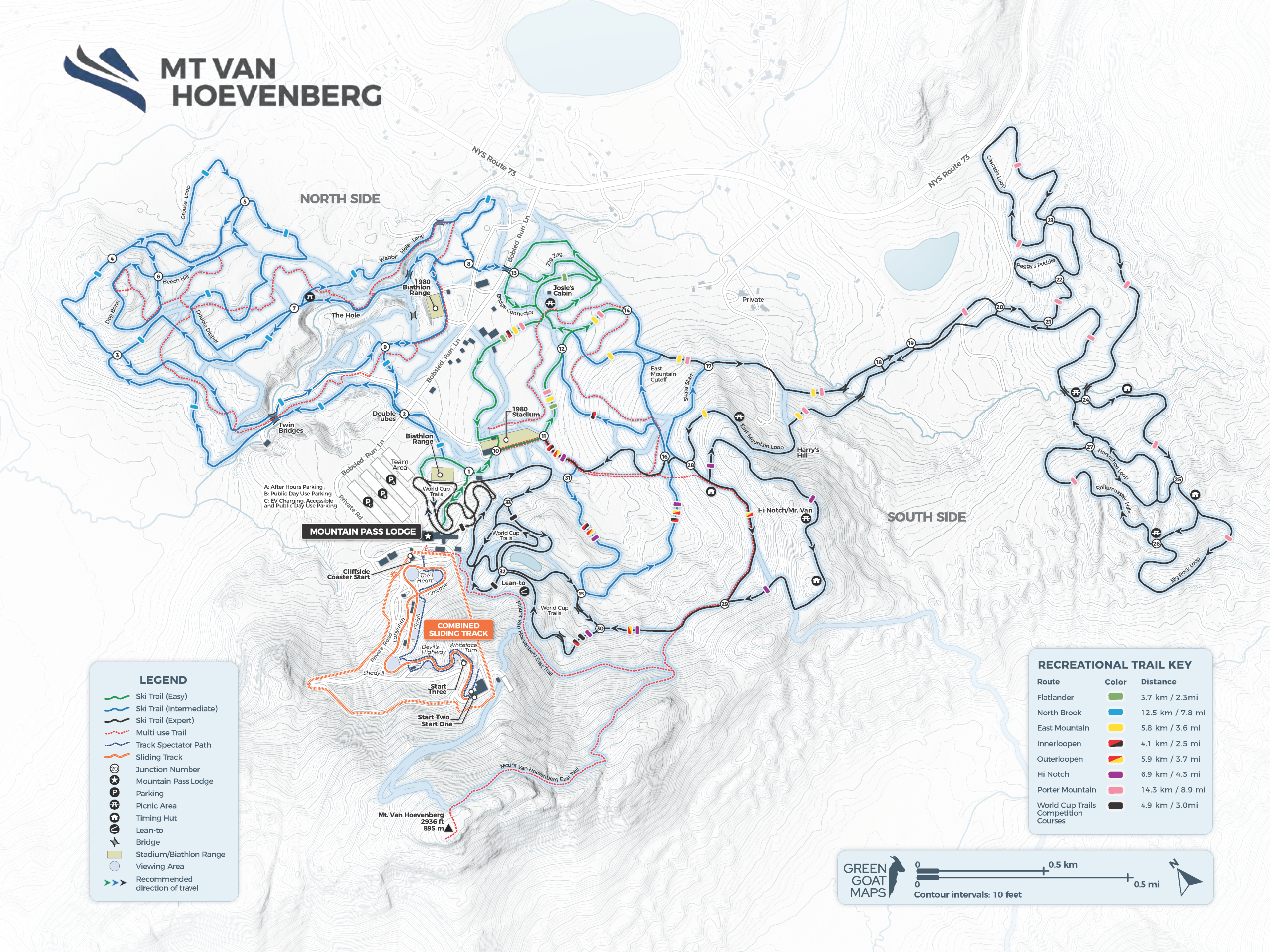 Map of the ski trails