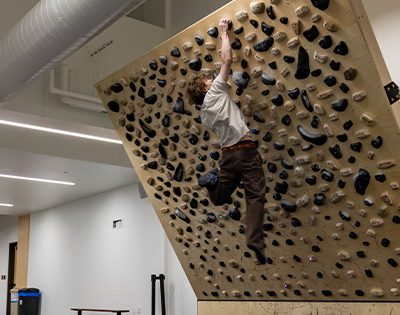 Climbing is climbing on the indoor Training Board at Hi Notch Indoor Climbing.